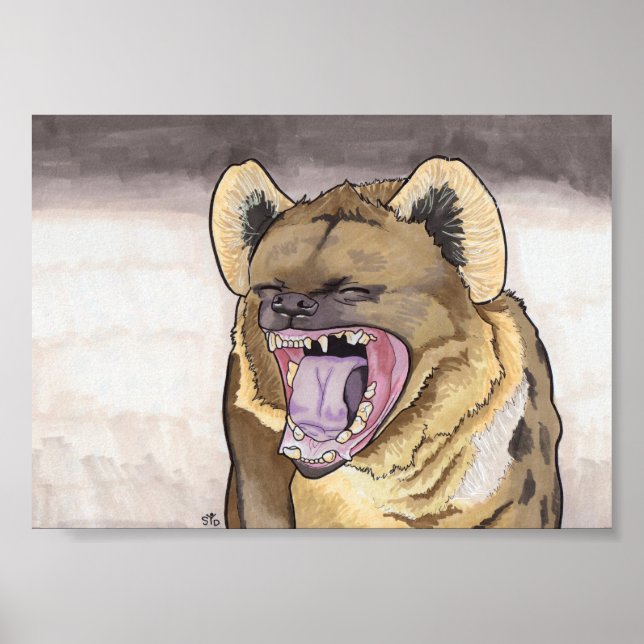 Poster Hyène 5x7 (Devant)