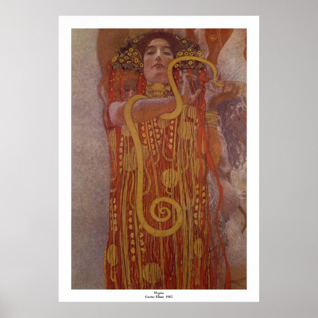 Poster Hygeia par Gustav Klimt (Devant)