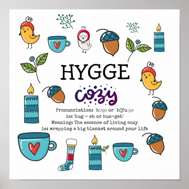 Poster HYGGE - La signification et la prononciation migno (Devant)