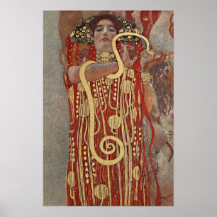 Poster Hygieia par Gustav Klimt, Art nouveau vintage