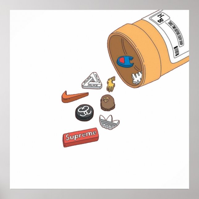 Poster Hypebeast streetwear design sarcastique (Devant)