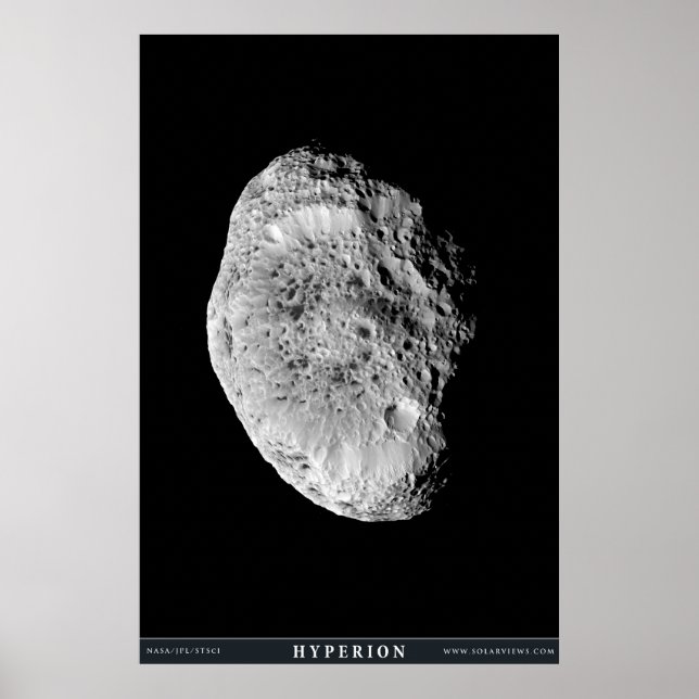 Poster Hyperion de la lune de Saturne (Devant)