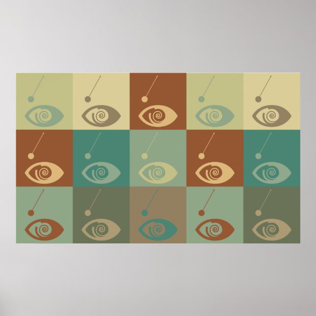 Poster Hypnotisme Pop Art (Devant)
