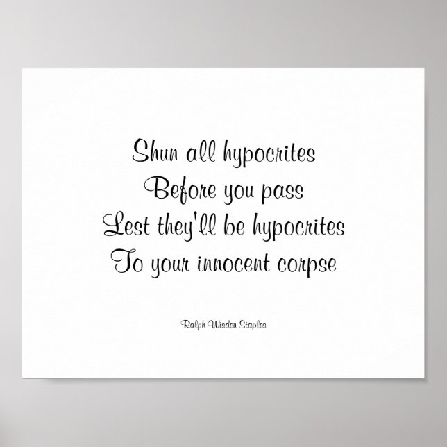 Poster Hypocrites (Devant)