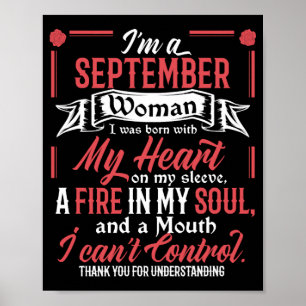 Poster I Am A Septembre Woman Libra Virgo Birthday Funny