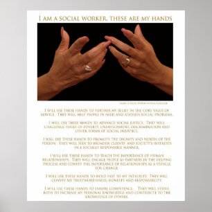 Poster I Am A Social Worker, These Are My Hands-Poster