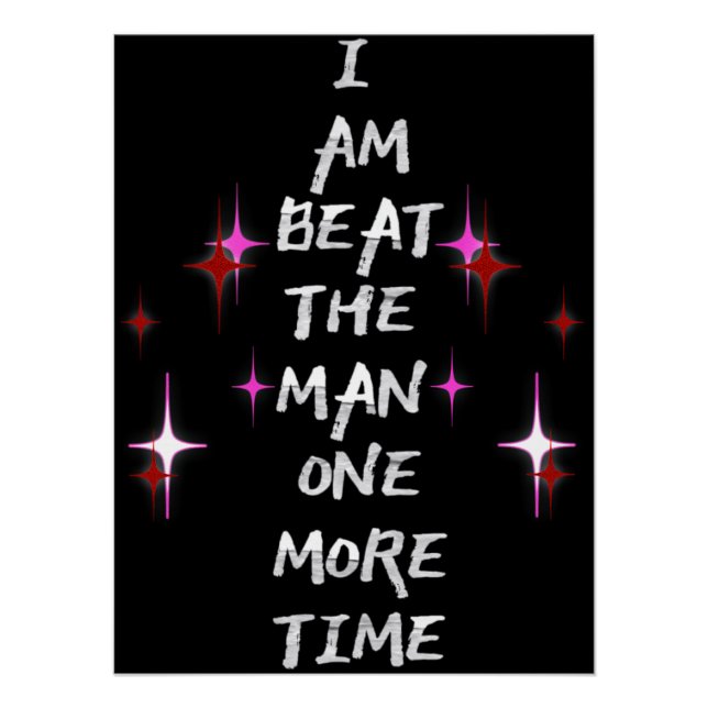 Poster I Am Beat The Man One More Time (Devant)