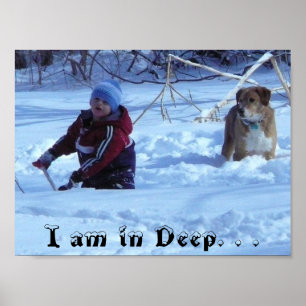 Poster I am in Deep. . . (child and dog)