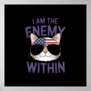 Poster I Am the Enemy Within Bold Statement for 2024