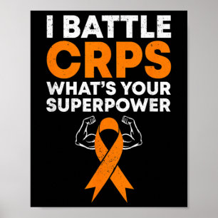 Poster I Battle CRPS Sensibilisation Orange Ribbon Warrie