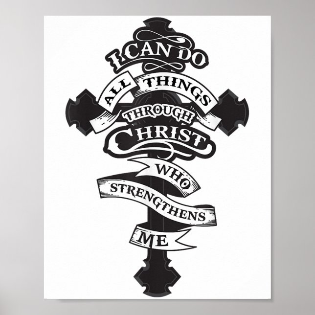 Poster I Can Do All Things Through Christ Who Strengthens (Devant)