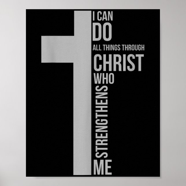 Poster I Can Do All Things Through Christ Who Strengthens (Devant)