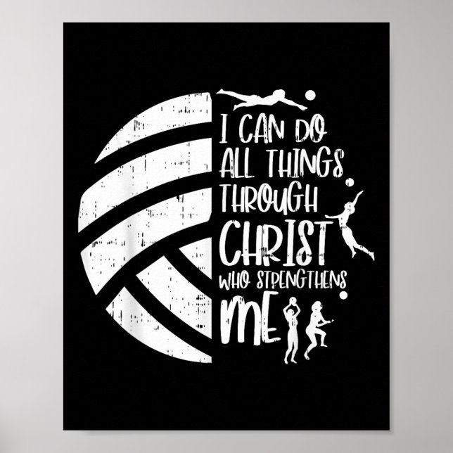 Poster I Can Do Things Through Christ Volleyball Christia (Devant)