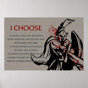 Poster I Choose Motivational Spartan