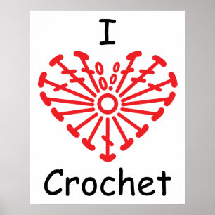 Poster I Coeur Crochet - Coeur Crochet Motif graphique