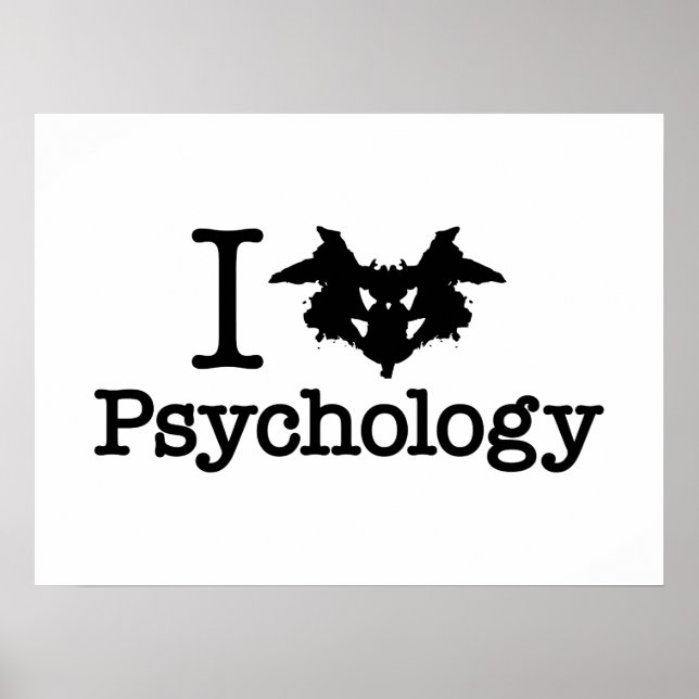 Poster I Coeur (Rorschach Inkblot) Psychologie (Devant)
