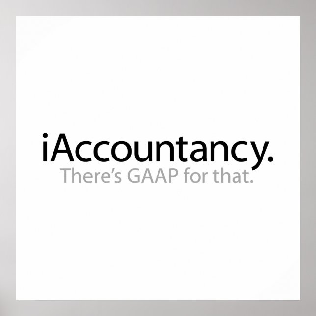 Poster i Comptabilité - Il y a des PCGR pour cela (Devant)