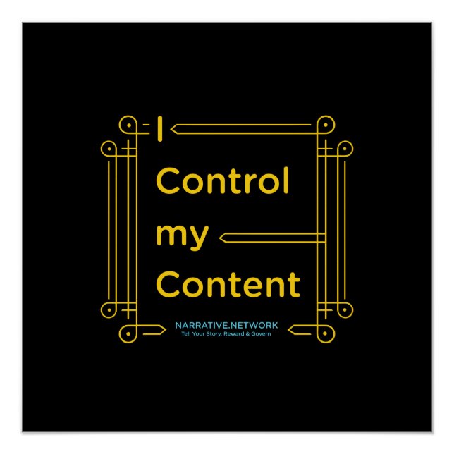 Poster "I Control My Content" (Devant)