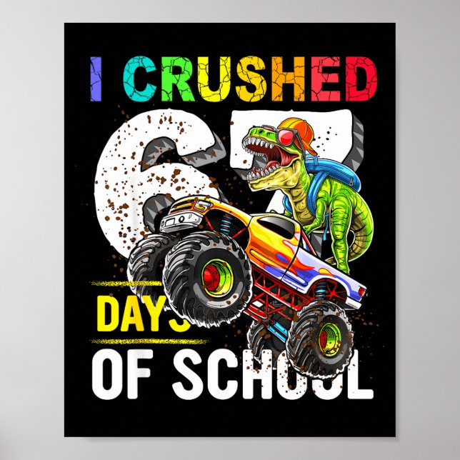 Poster I Crushed 67 Days Of School Funny Six Seven Meme B (Devant)