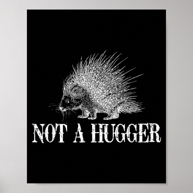 Poster I Don't Hug Apparel Funny Introvert Rcune Tee - Un (Devant)
