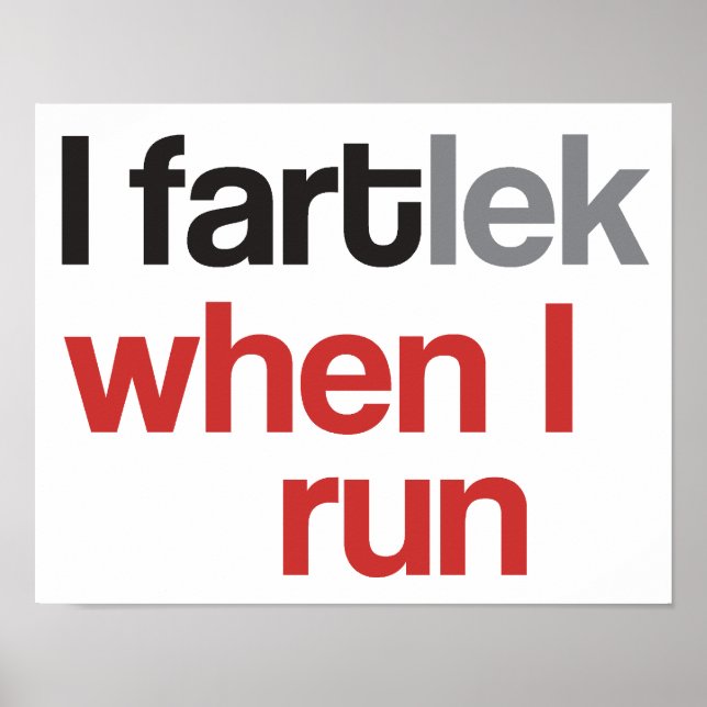 Poster I FARTlek quand je cours © - Funny FARTlek (Devant)