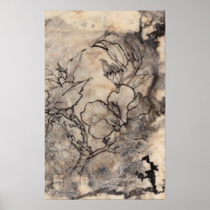 Poster I floral tatoué