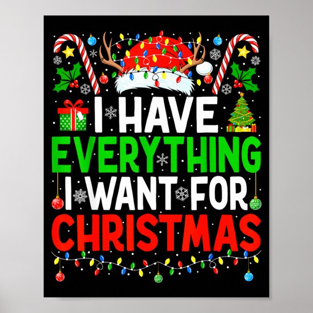 Poster I Have Everything I Need Couples Pajamas Christmas (Devant)