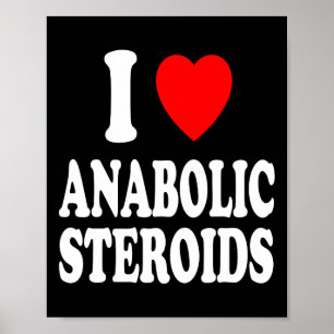 Poster I Heart (amour) Anabolic Stéroïdes Bodybuilding We