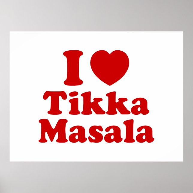 Poster I Heart (Amour) Tikka Masala (Devant)