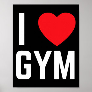 Poster I Heart Gym I Love Gym Fitness Exercice