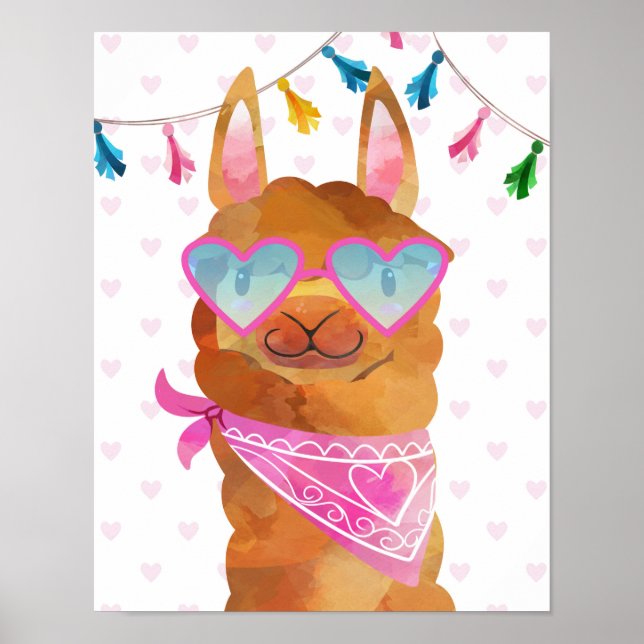 Poster I Heart Llamas Mur Décor Art (Devant)