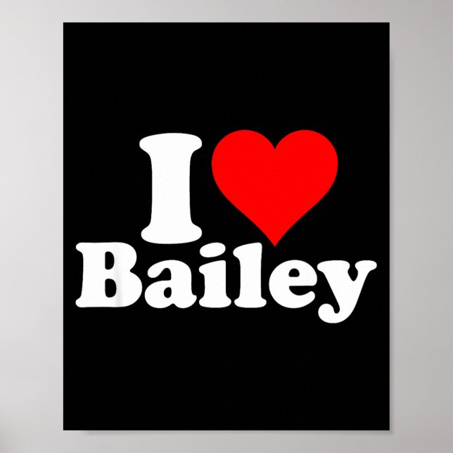 Poster I Heart Love Bailey  (Devant)