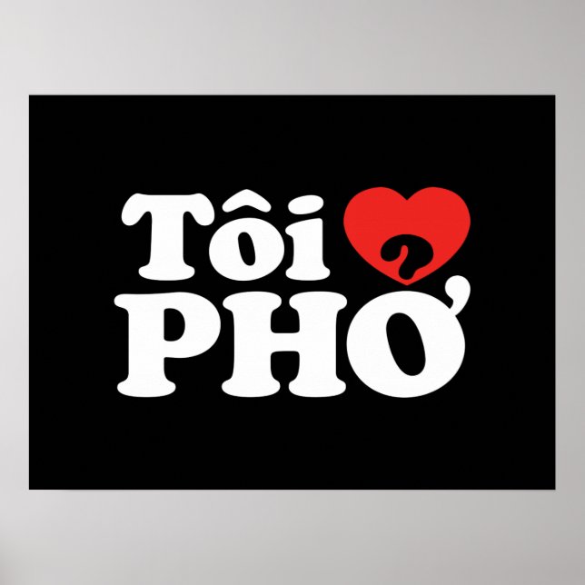 Poster I Heart (Love) Pho (Tôi PHỞ) (Devant)