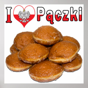Poster I Heart Paczki Polish Food