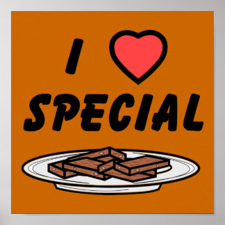Poster I Heart Special Brownies