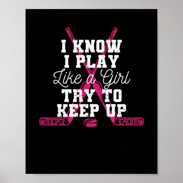 Poster I know I play like a girl (Devant)