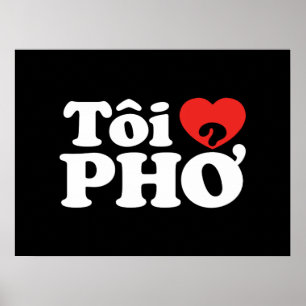 Poster I langue vietnamienne de Pho de coeur (amour) (❤