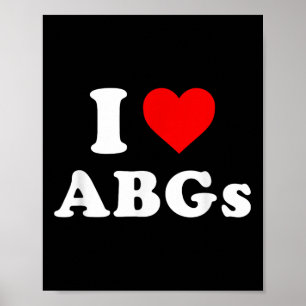 Poster I Love Abgs Funny I Love Asian Baby Girls