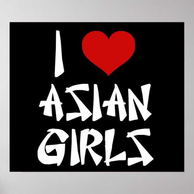 Poster I Love Asian Girls (Devant)