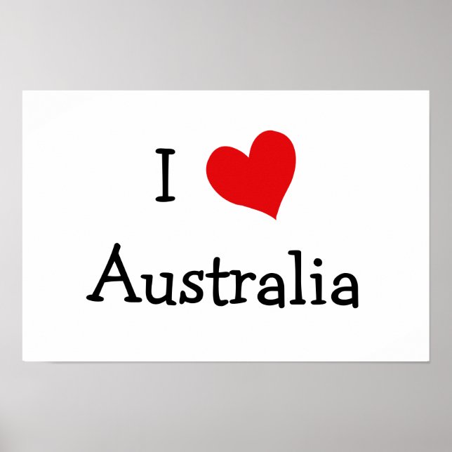 Poster I Love Australia (Devant)