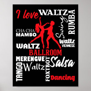 Poster I Love Ballroom Dancing - Dance Instructor Pair Ch