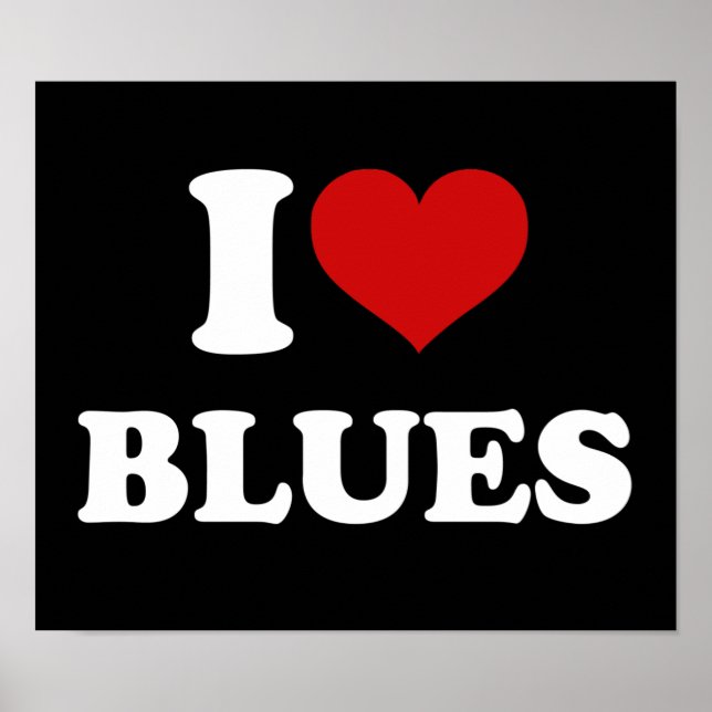 Poster I Love Blues (Devant)
