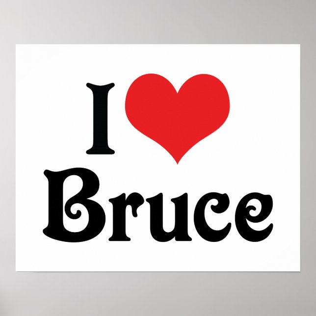 Poster I Love Bruce (Devant)