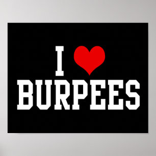 Poster I Love Burpees, Fitness