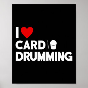 Poster I Love Cardio Drumming Gym Fitness Cl entraînement