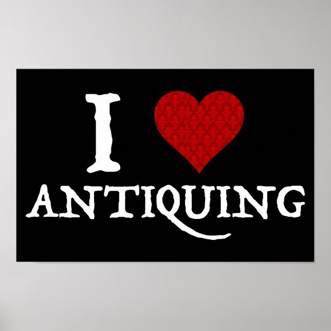 Poster I Love (Coeur) Antiquité (Devant)