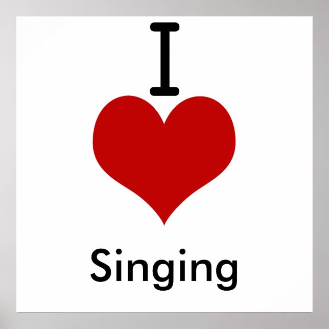 Poster I Love (coeur) Chant (Devant)