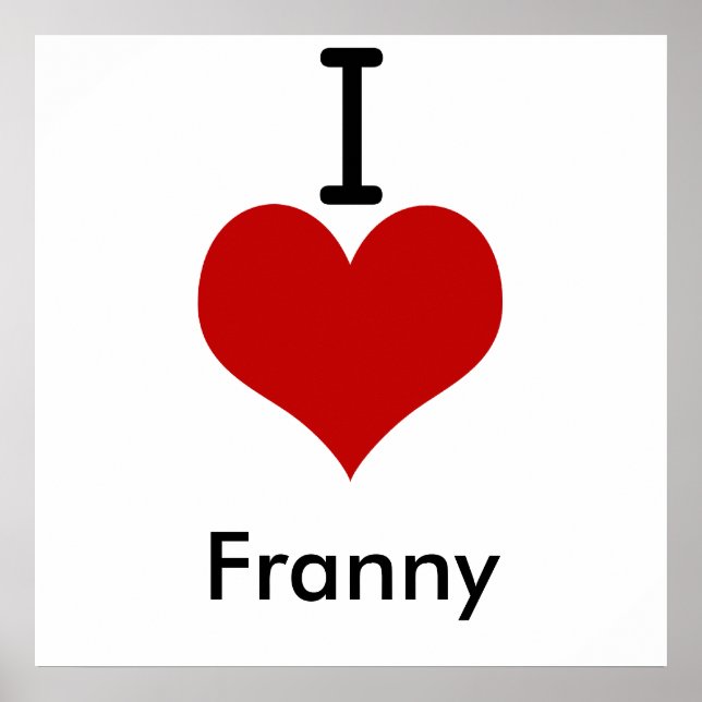 Poster I Love (coeur) Franny (Devant)