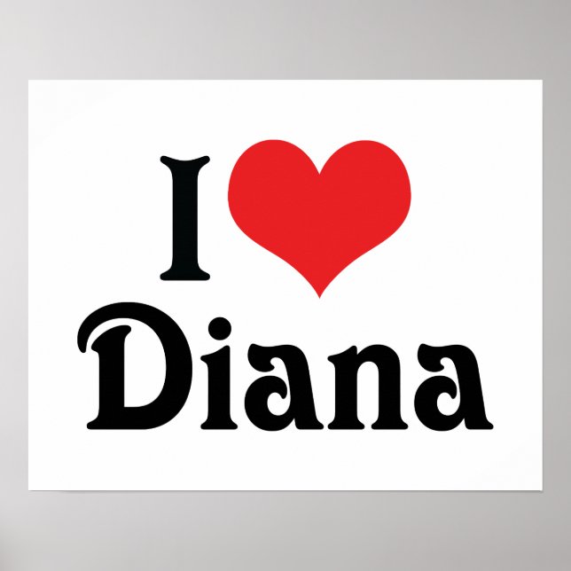 Poster I Love Diana (Devant)