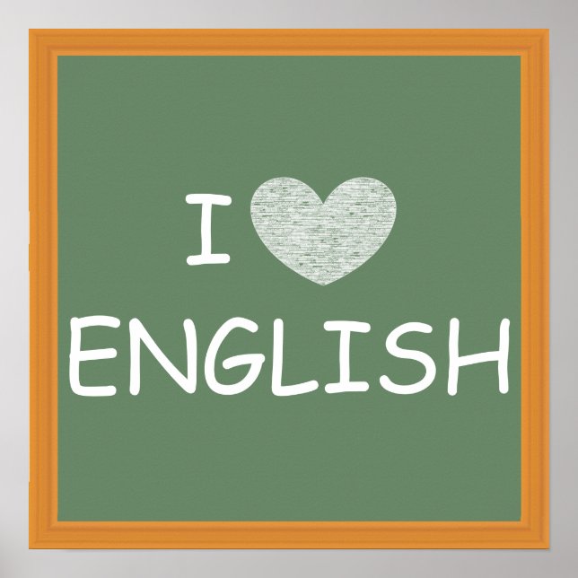 Poster I Love English (Devant)